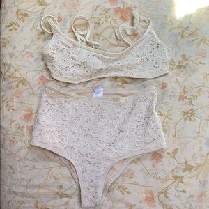 Billabong Bikini Set Vintage Lace High Rise